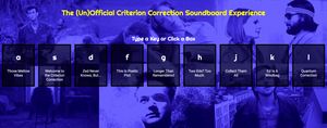 A screenshot of the finished Criterion Correction soundboard app